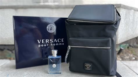 macy's versace perfume with backpack|versace free backpack.